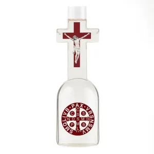 Saint Benedict Ornate Holy Water Bottle 6 oz