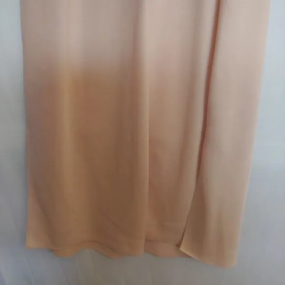 Sam Adelman champagne shimmery strappy maxi dres with slits size 14