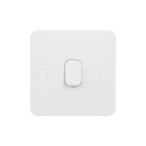 Schneider Electric GGBL1012RS Lisse White Moulded 10A 1G 2-Way Retractive Switch (Display Packaged)