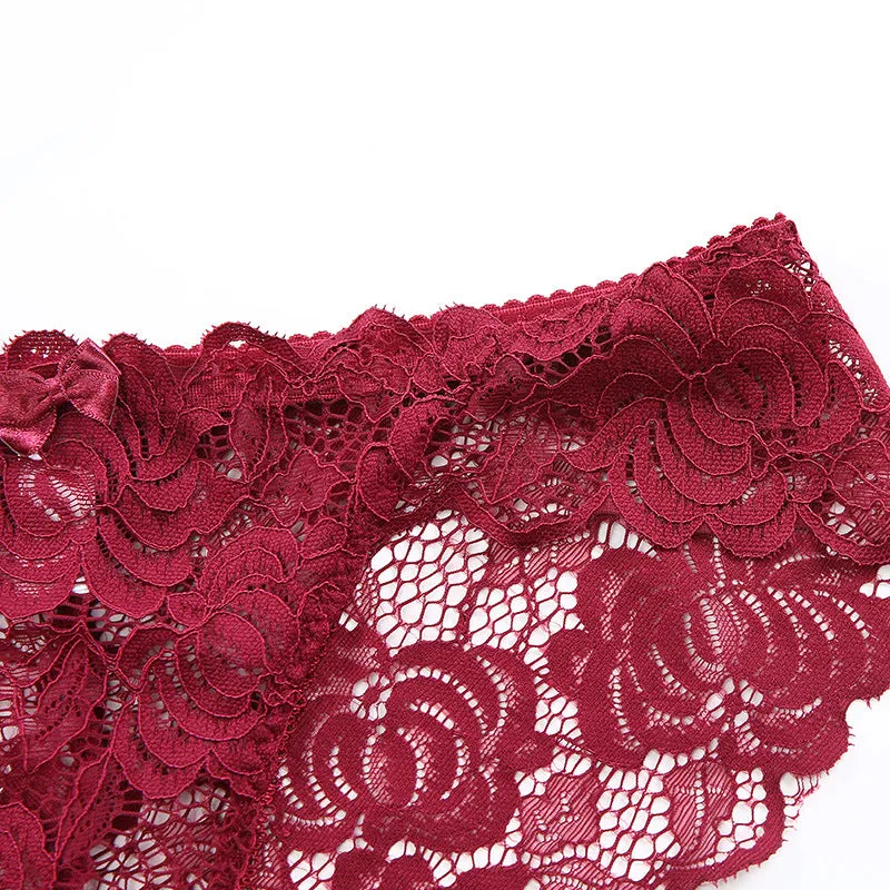 Sexy Ultra-thin See-through Lace Triangle Panties