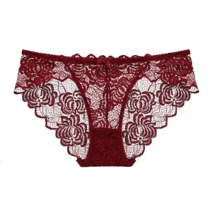 Sexy Ultra-thin See-through Lace Triangle Panties
