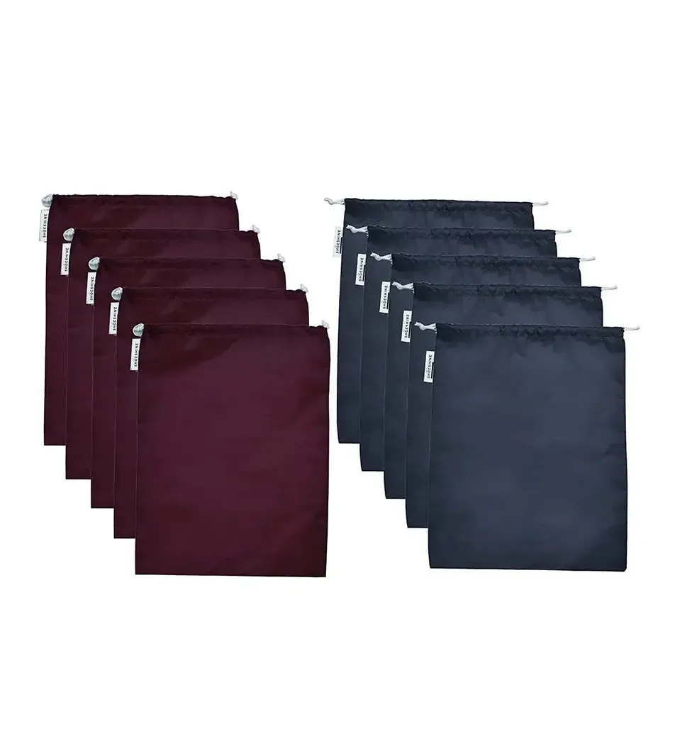 SHOESHINE Shoe Bag (Pack of 10) Water Resistant and Dust Proof Shoe Storage Bag - Florescent
