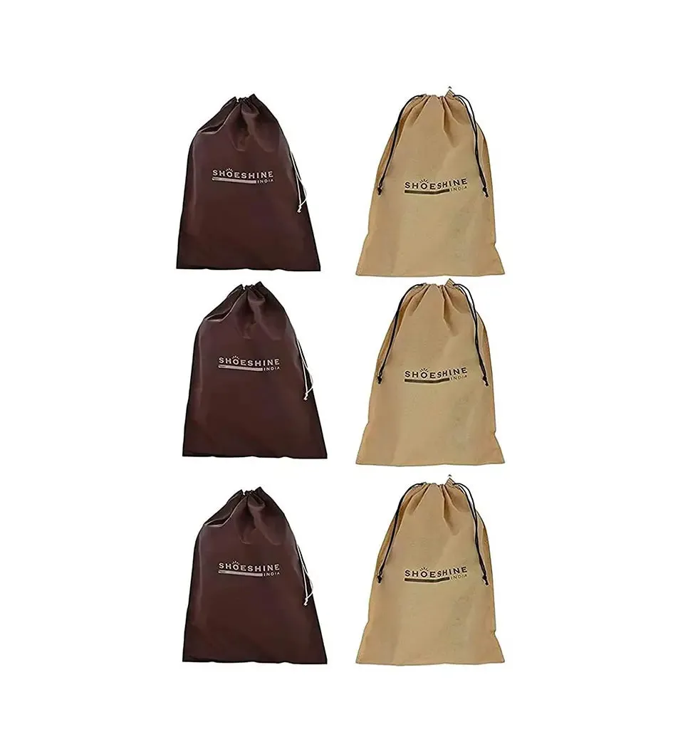 SHOESHINE Shoe Bag (Pack of 6) Shoe Storage bag for home & travel - Blue Dot