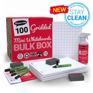 Show-Me Board (Squares) - Bulk Box pk 100