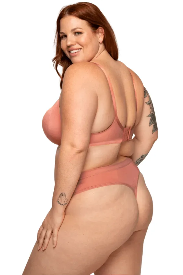 Silky Smooth High Cut Thong - Desert Dawn