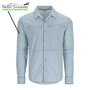 Simms MTS Logo Stone Cold LS Shirt Sky/Nightfall Retro Plaid