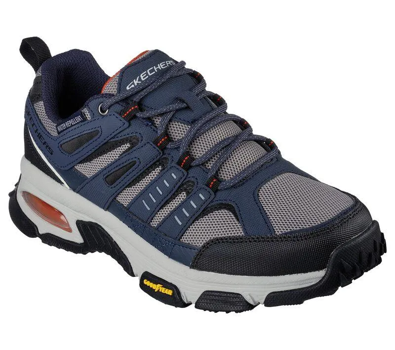 Skechers 237214 Air Envoy Wasserabweisende Outdoor-Sneaker für Herren, weite Passform, Marineblau/Grau
