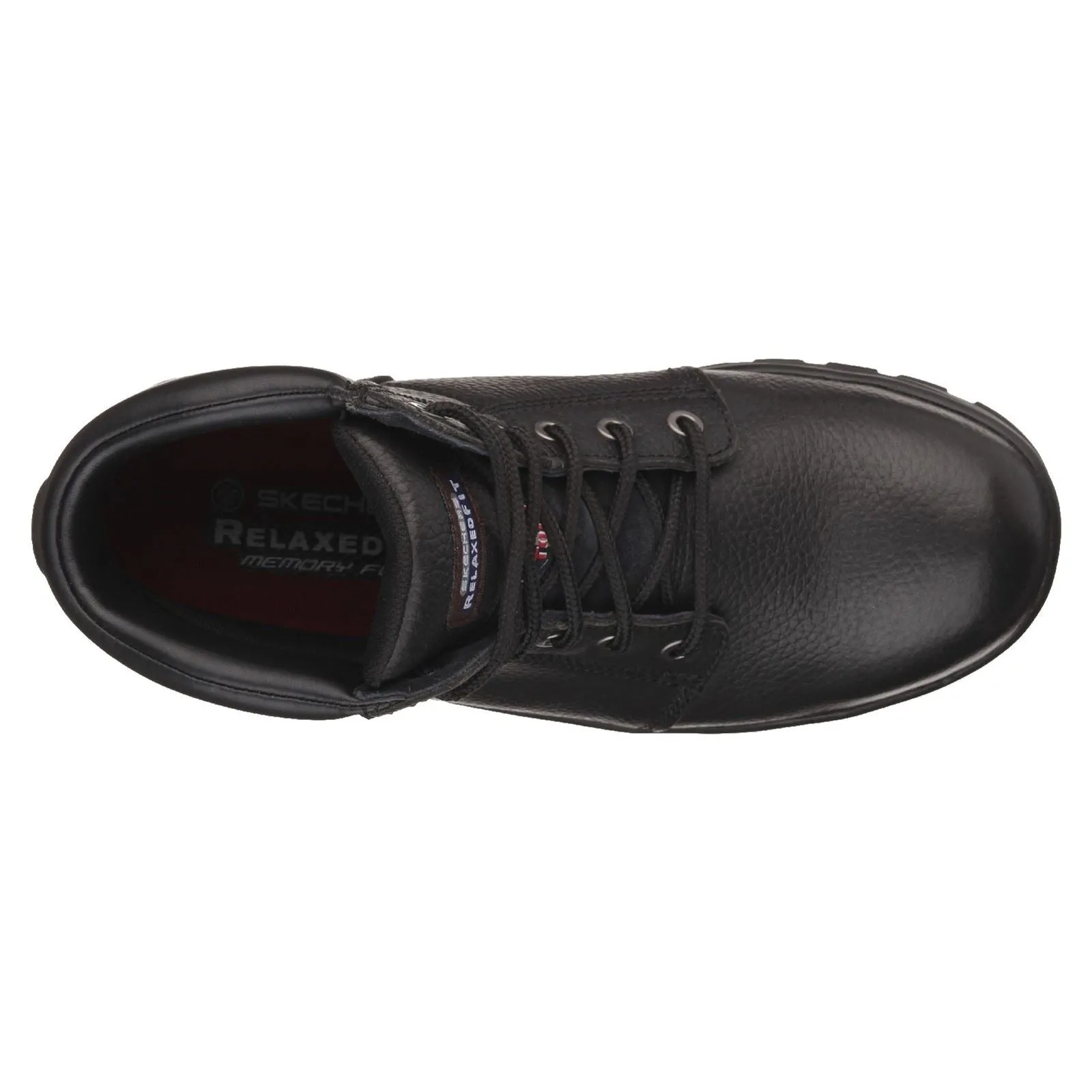 Skechers 77009EC Workshire Sicherheitsstiefel für Herren, weite Passform, Schwarz