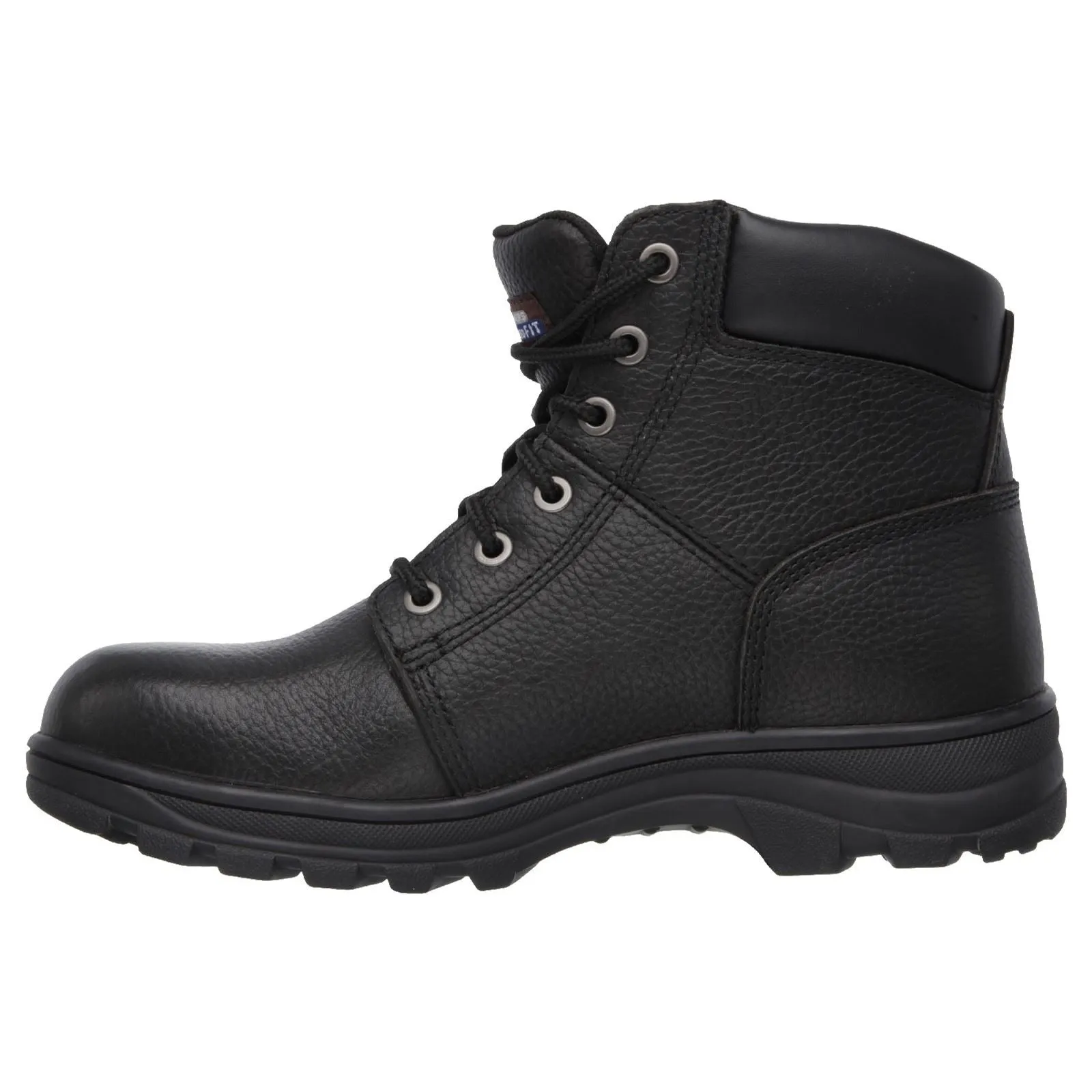 Skechers 77009EC Workshire Sicherheitsstiefel für Herren, weite Passform, Schwarz