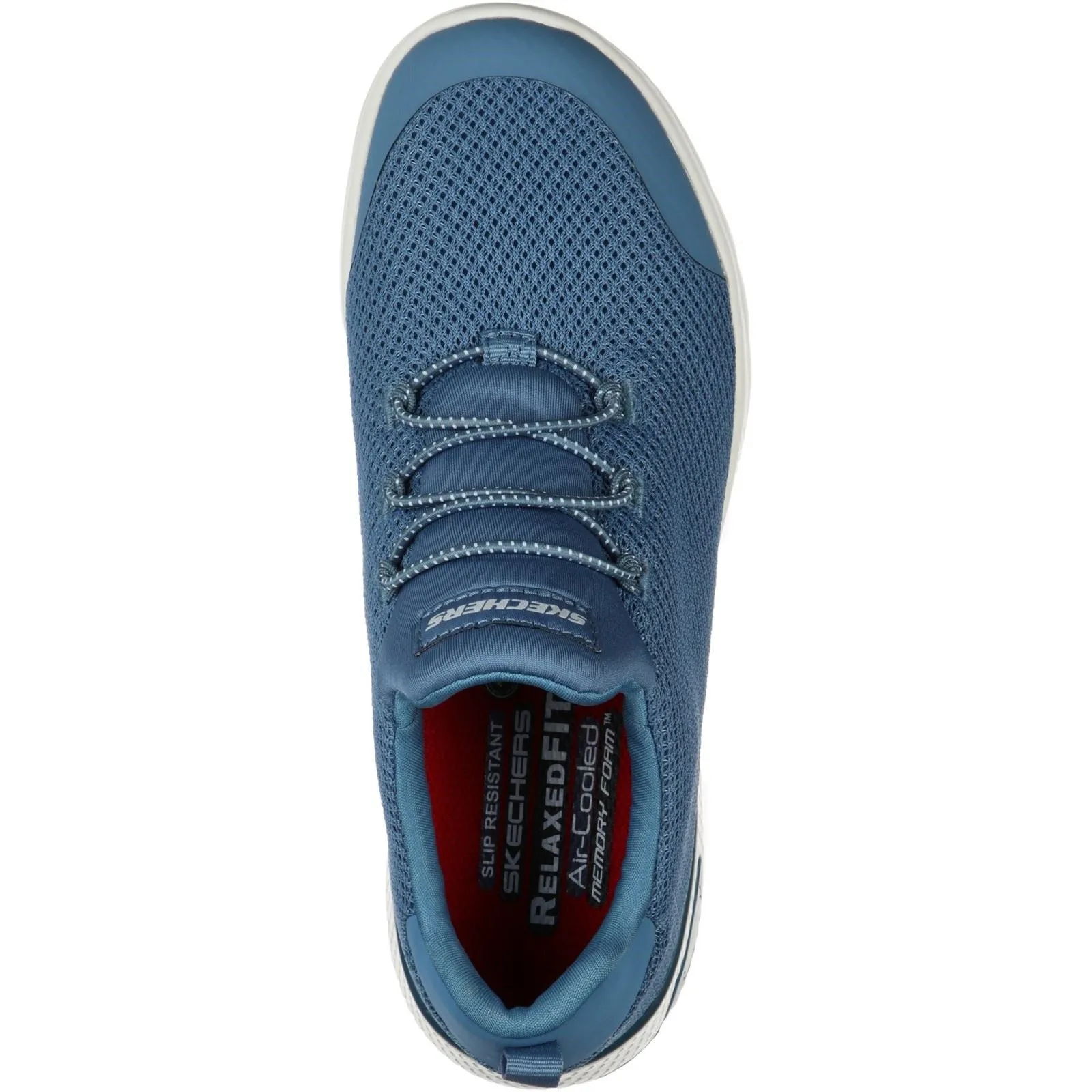 Skechers 77281EC Marsing Waiola SR Sicherheits-Sneaker für Damen, weite Passform, Blau