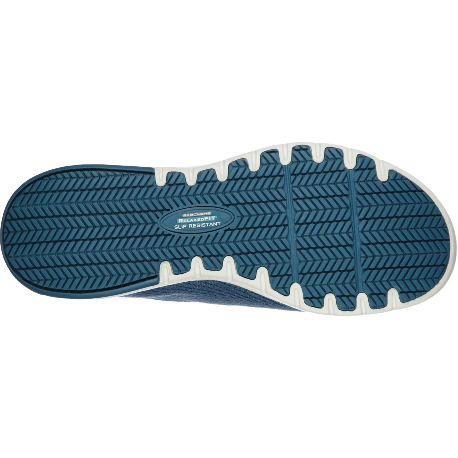 Skechers 77281EC Marsing Waiola SR Sicherheits-Sneaker für Damen, weite Passform, Blau