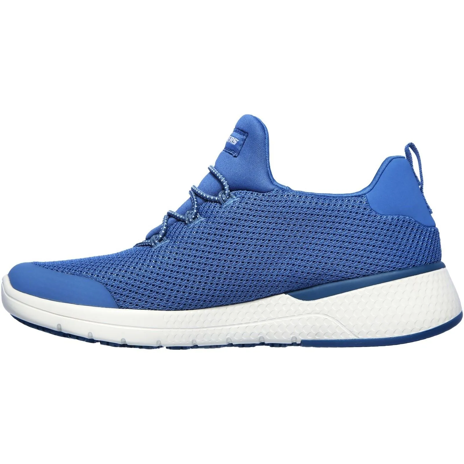 Skechers 77281EC Marsing Waiola SR Sicherheits-Sneaker für Damen, weite Passform, Blau