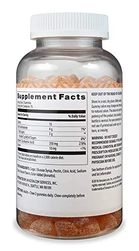 Solimo - Vitamina C - 0.008 onzas, 150 gomitas (2 gomitas por porción), apoyo al sistema inmune