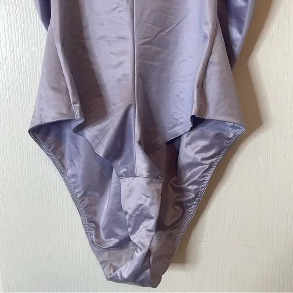 SPANX Satin Shaping Thong Bodysuit Light Orchid 3X