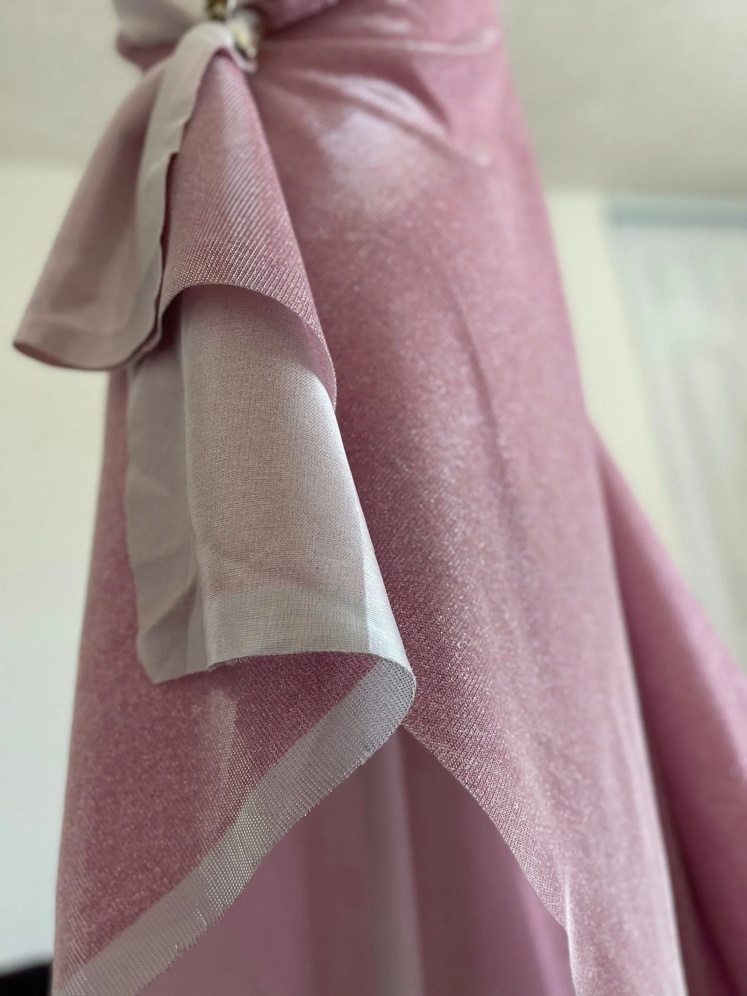 Sparkling Blush Pink Lurex Glitter Fabric by the Yard Metallic Dusty Rose Shimmer Material Perfect forDIY Crafts Sewing & Glamorous Projects