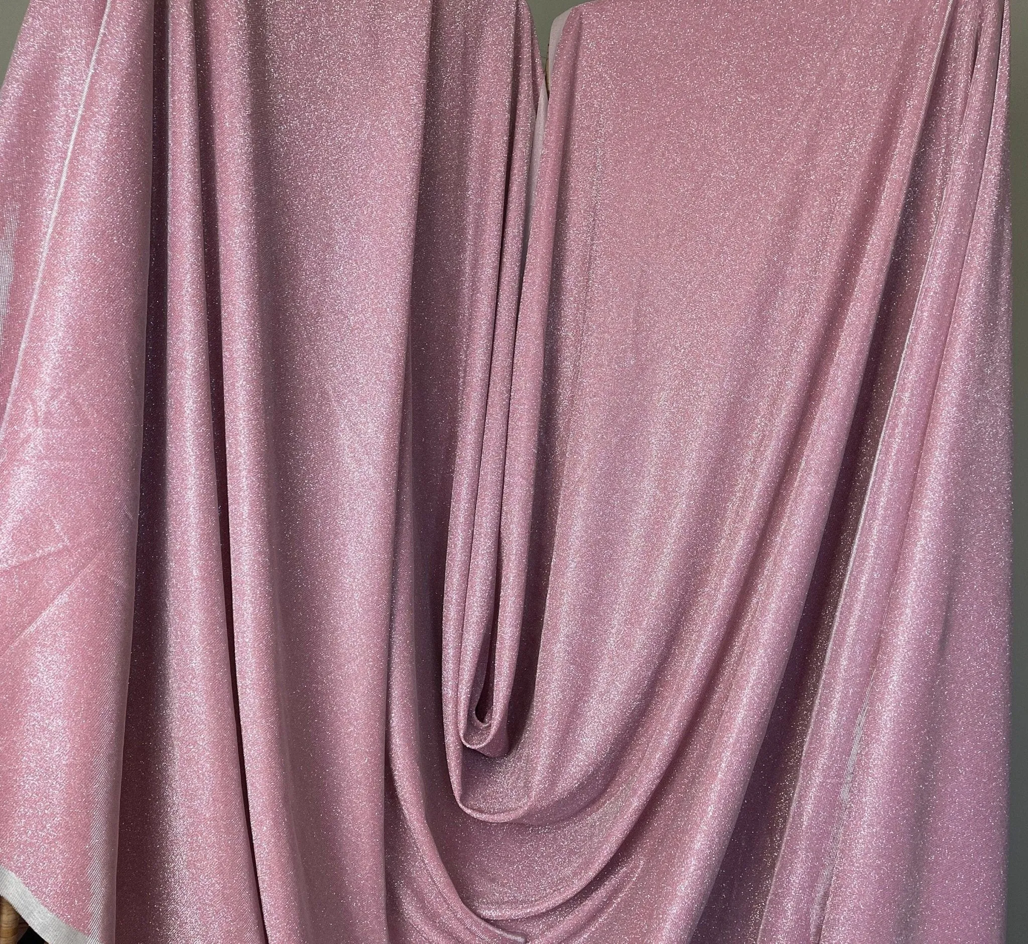 Sparkling Blush Pink Lurex Glitter Fabric by the Yard Metallic Dusty Rose Shimmer Material Perfect forDIY Crafts Sewing & Glamorous Projects