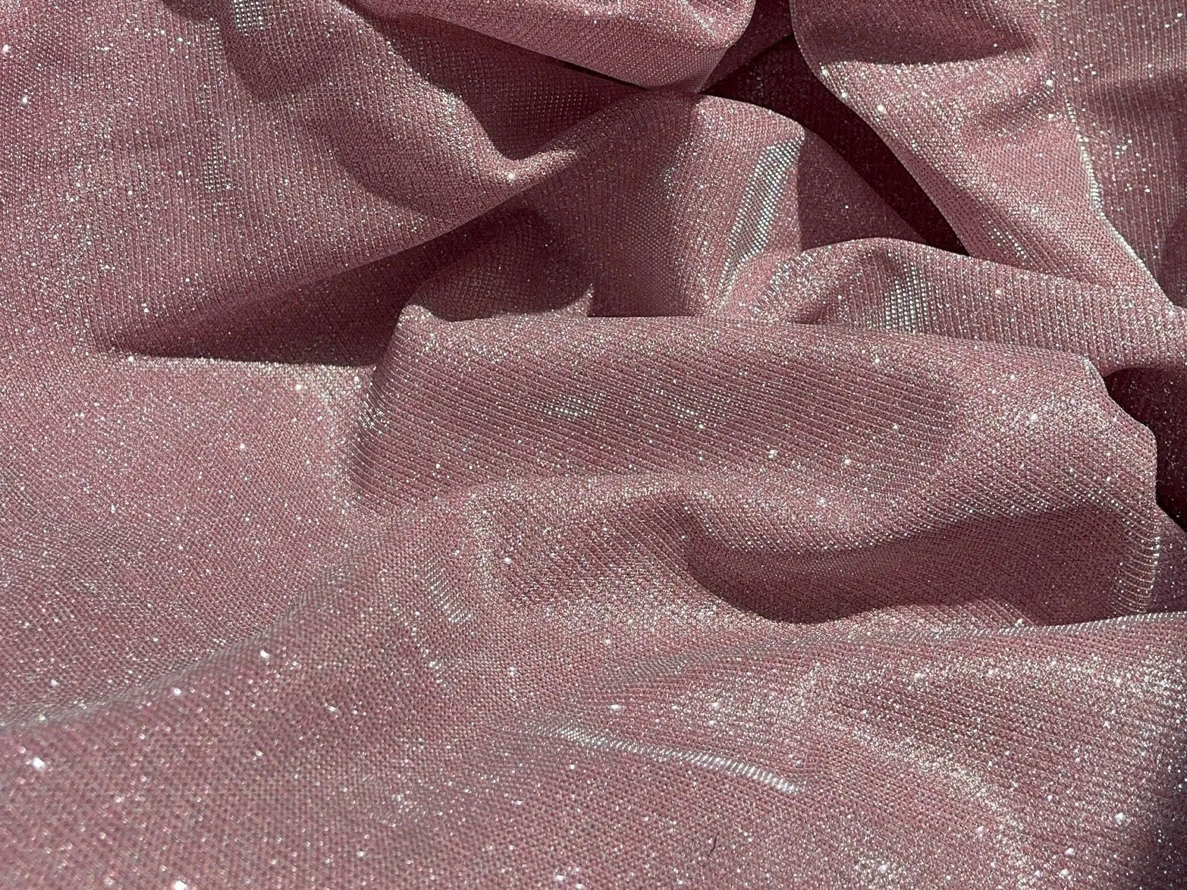 Sparkling Blush Pink Lurex Glitter Fabric by the Yard Metallic Dusty Rose Shimmer Material Perfect forDIY Crafts Sewing & Glamorous Projects