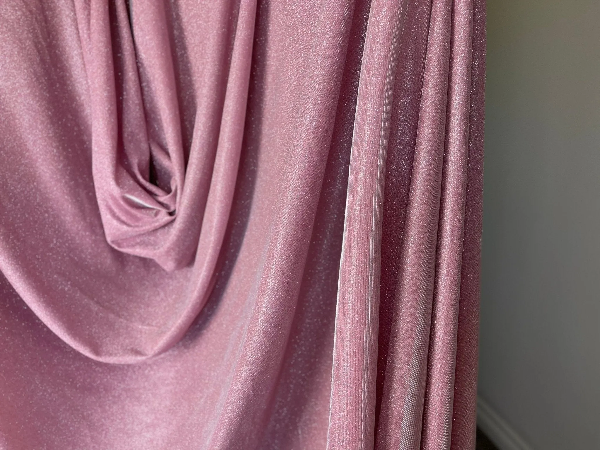 Sparkling Blush Pink Lurex Glitter Fabric by the Yard Metallic Dusty Rose Shimmer Material Perfect forDIY Crafts Sewing & Glamorous Projects