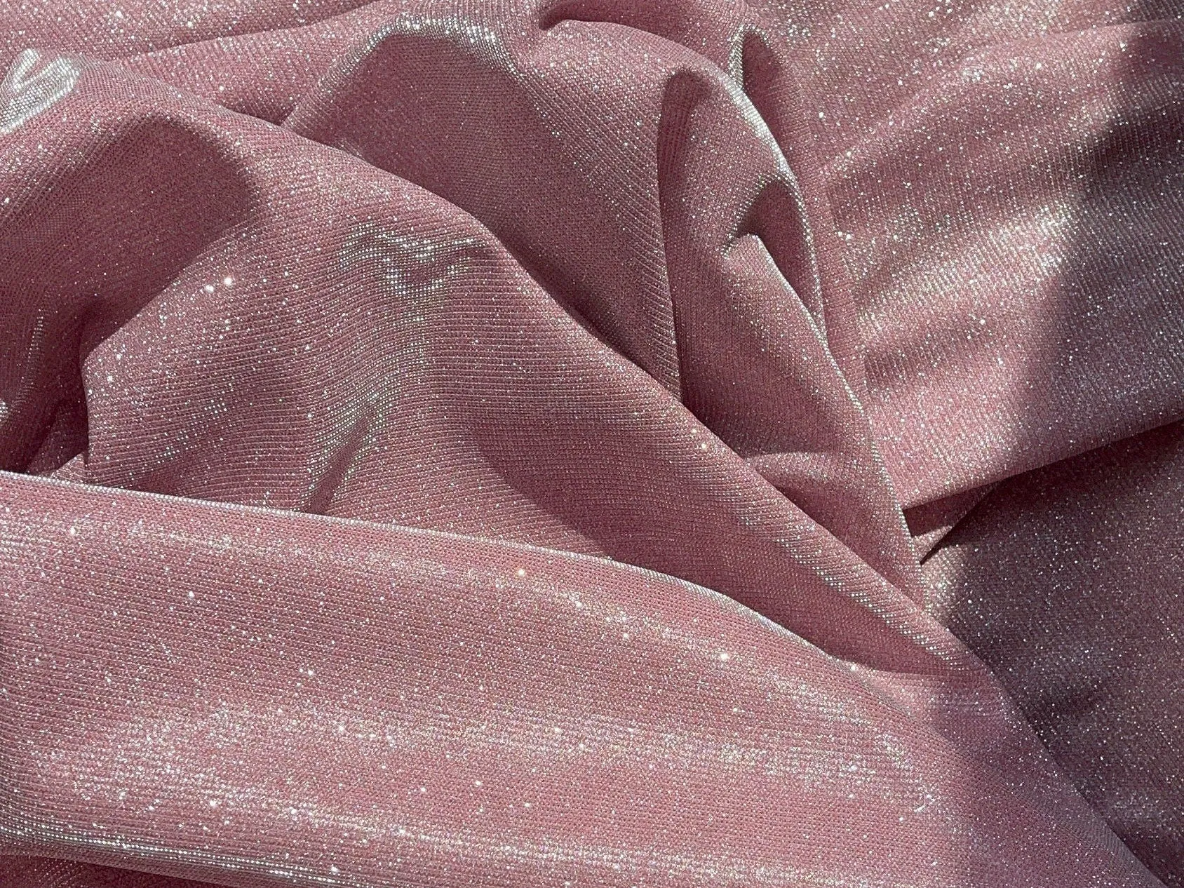 Sparkling Blush Pink Lurex Glitter Fabric by the Yard Metallic Dusty Rose Shimmer Material Perfect forDIY Crafts Sewing & Glamorous Projects