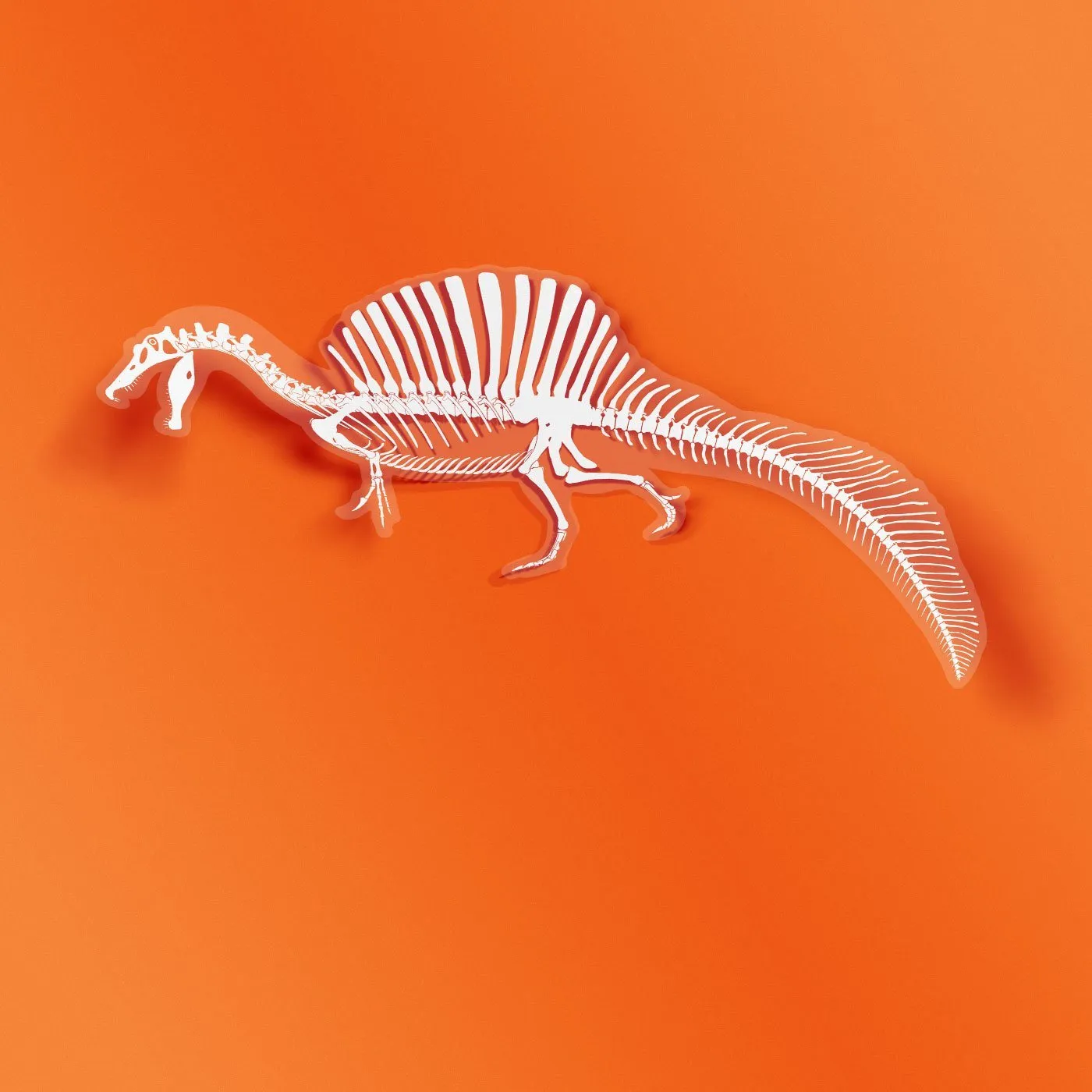 Spinosaurus Jumbo Fossil Dinosaur Sticker