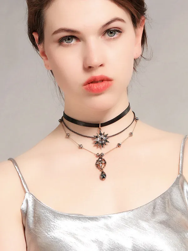 Star&Sun Multi-layer Necklace