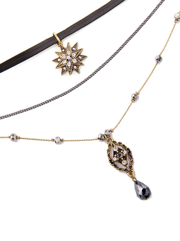 Star&Sun Multi-layer Necklace