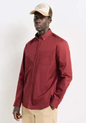 Stretch fabric dress shirt - Red