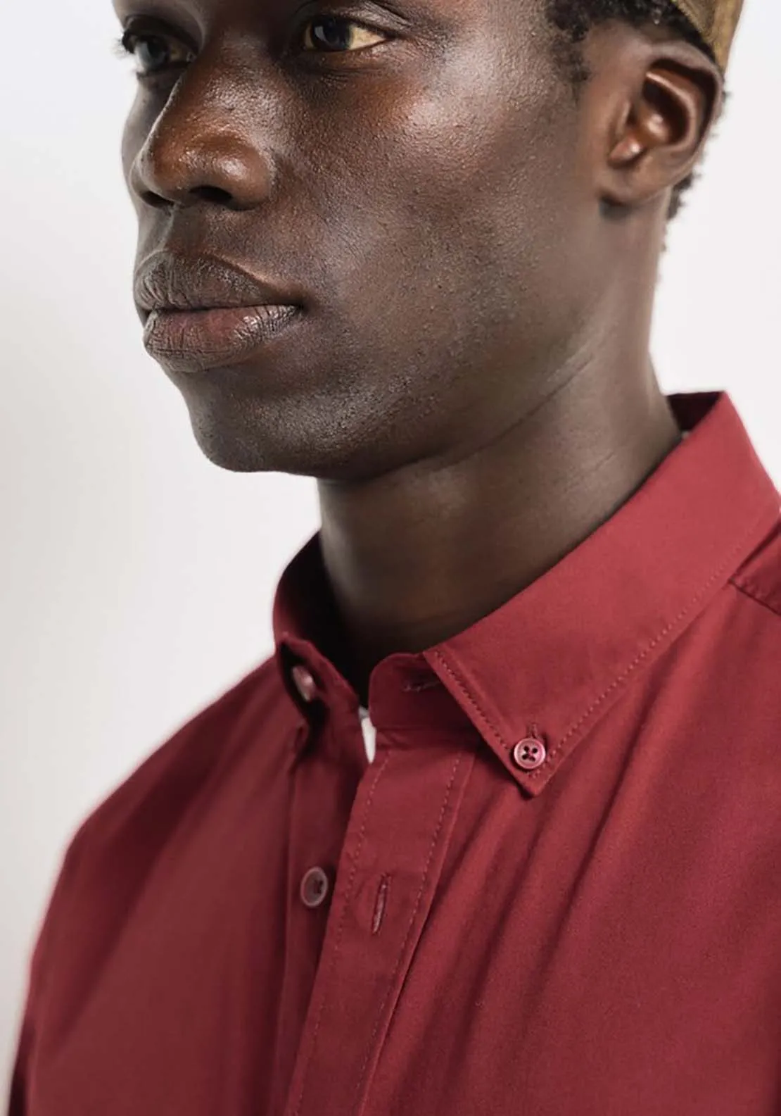 Stretch fabric dress shirt - Red