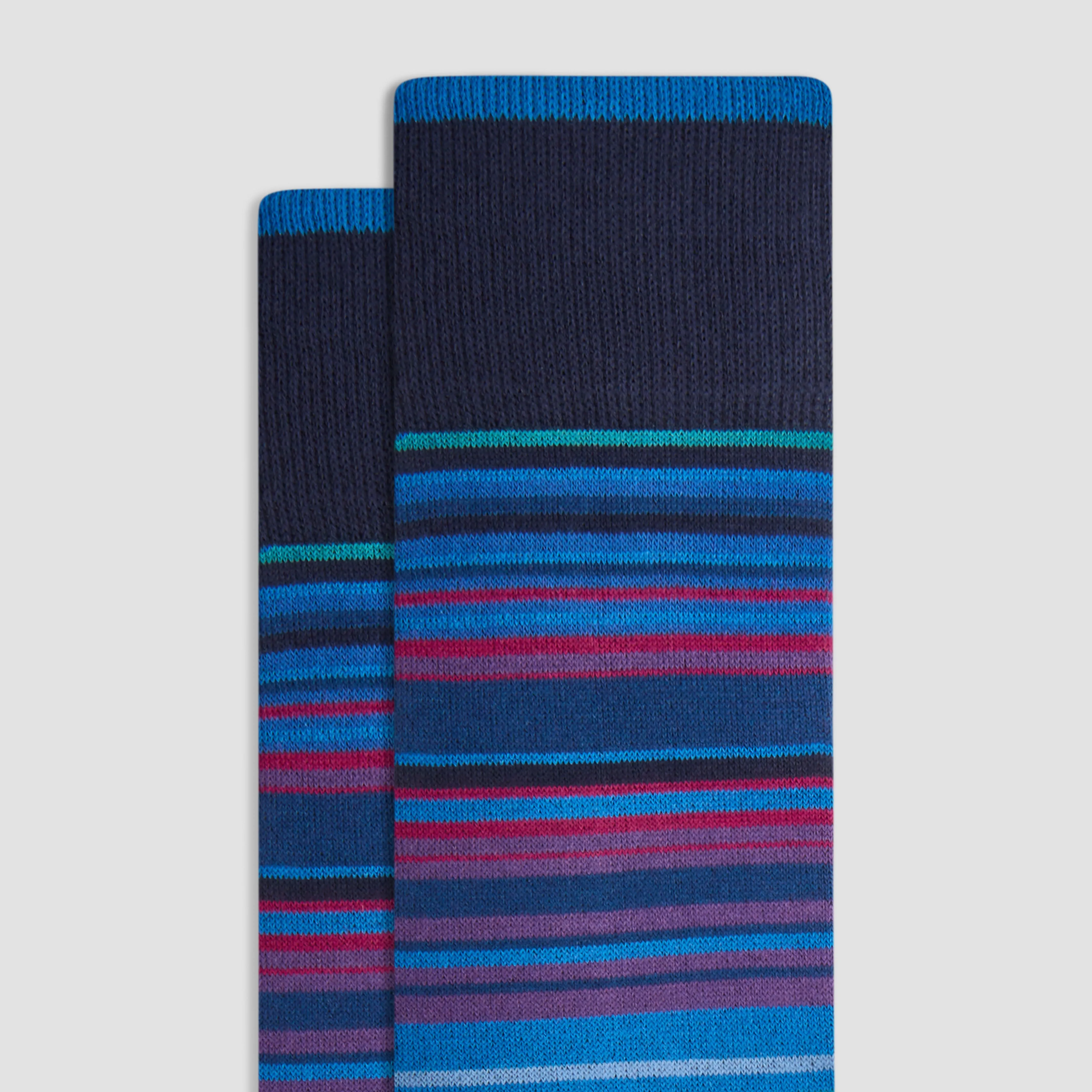 Striped Cashmere Mid-Calf Socks