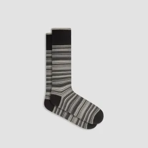 Striped Cashmere Mid-Calf Socks