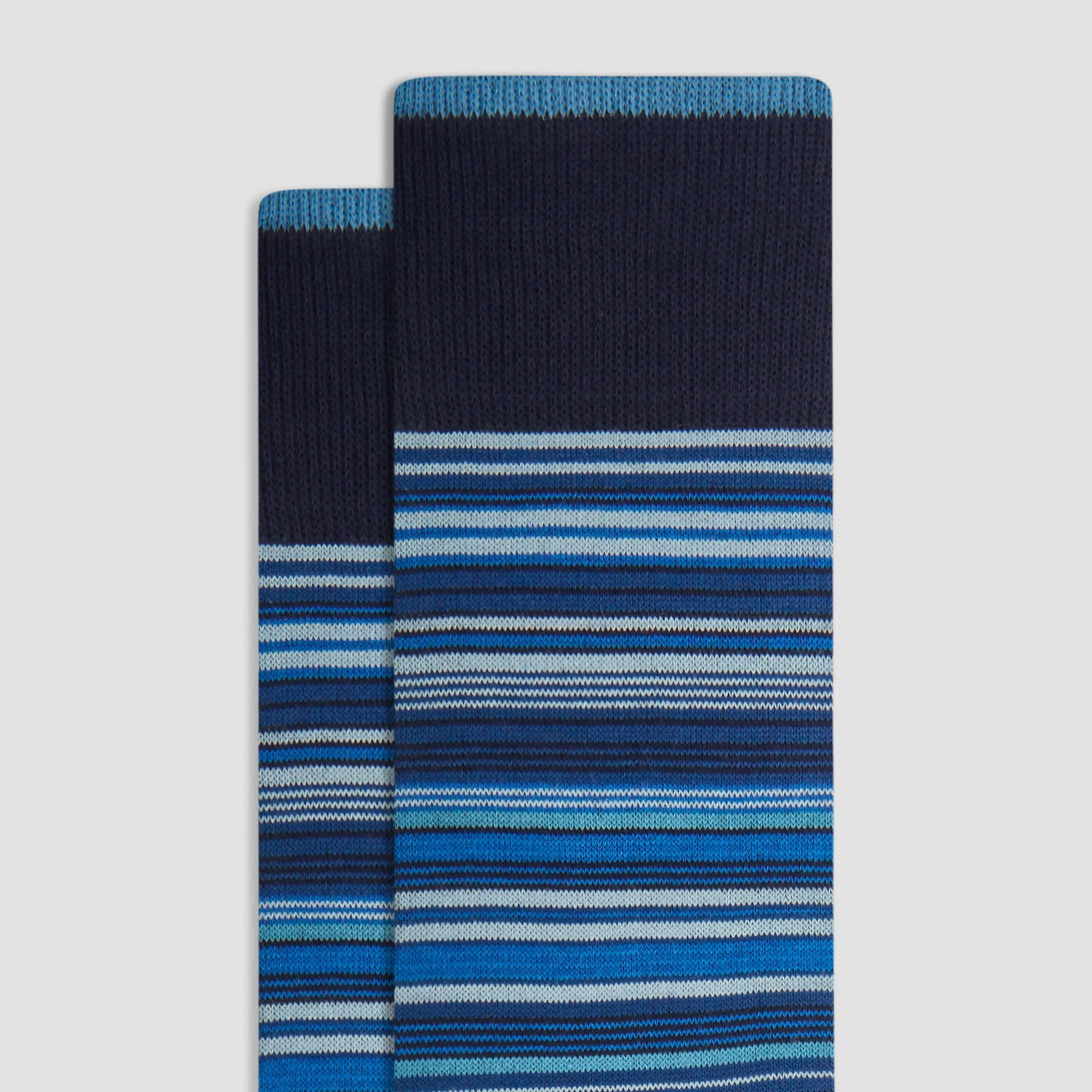 Striped Cashmere Mid-Calf Socks