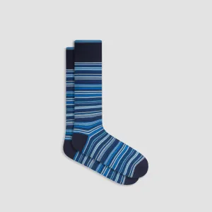 Striped Cashmere Mid-Calf Socks