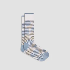 Striped Geometrical Mid-Calf Socks
