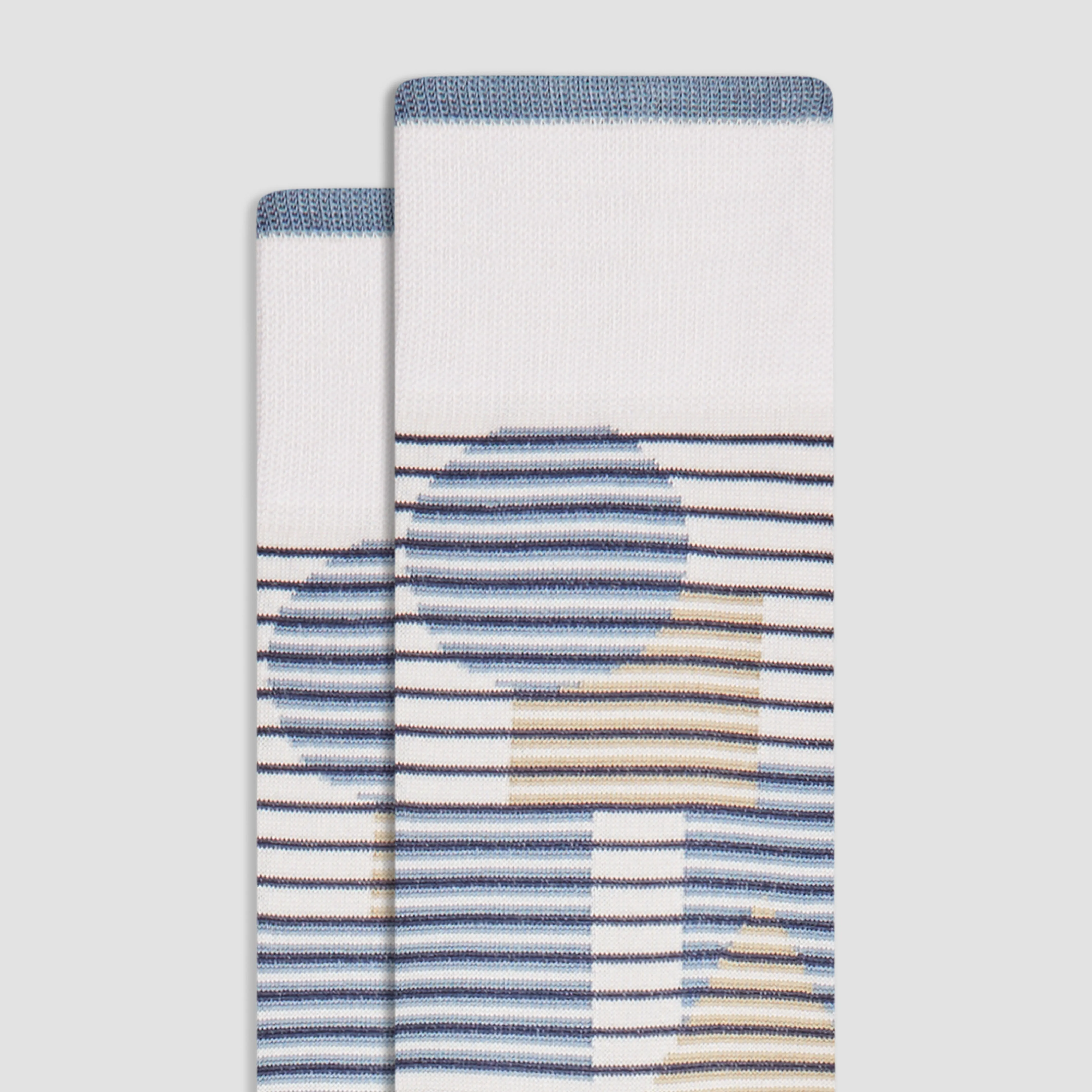 Striped Geometrical Mid-Calf Socks