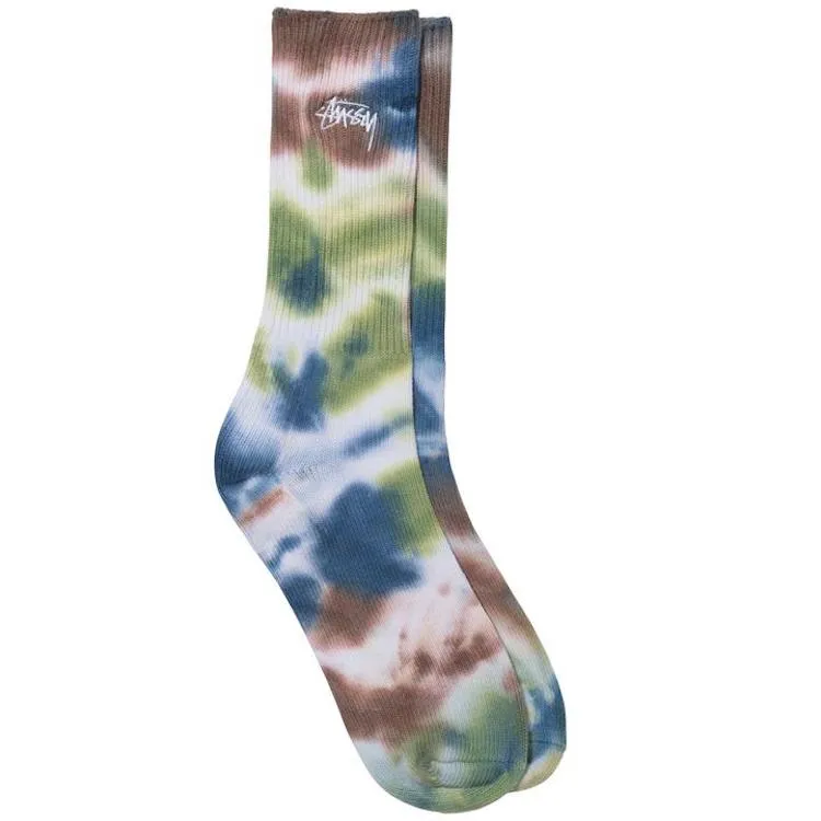 Stussy Earth Dye Crew Socks Olive
