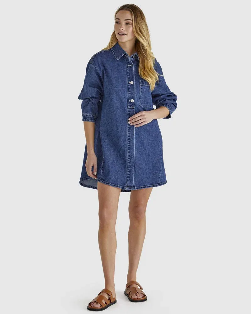 Sweeny denim shacket (18649DWSS)
