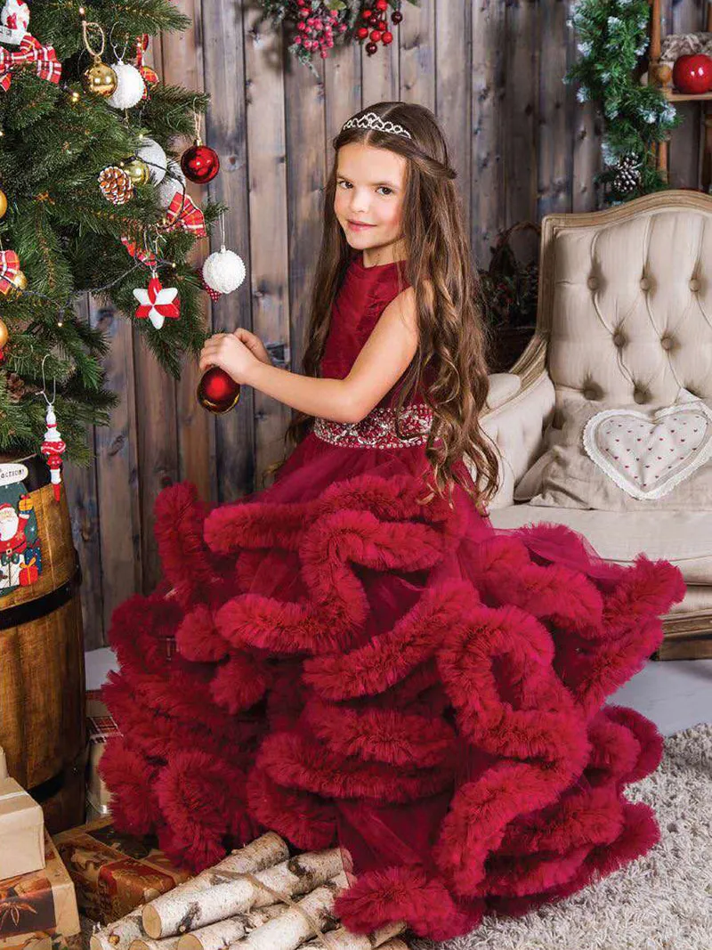 Sweet Girl Dress for Weddings Kids Party Ball Gown Flower Girl Dress