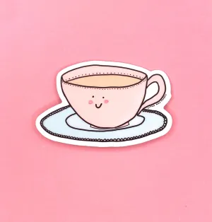 Tea Cup Vinyl Sticker