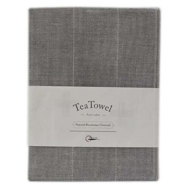 Tea Towel Natural Charcoal