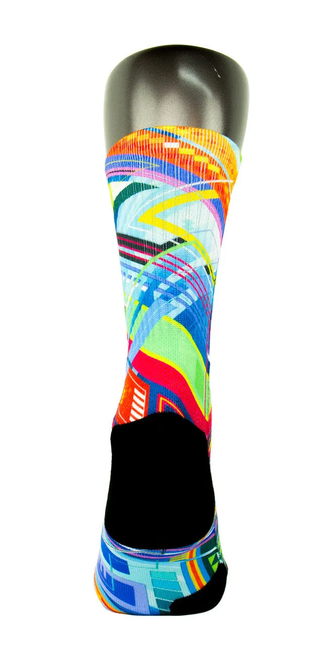 The Blue Grid CES Custom Socks