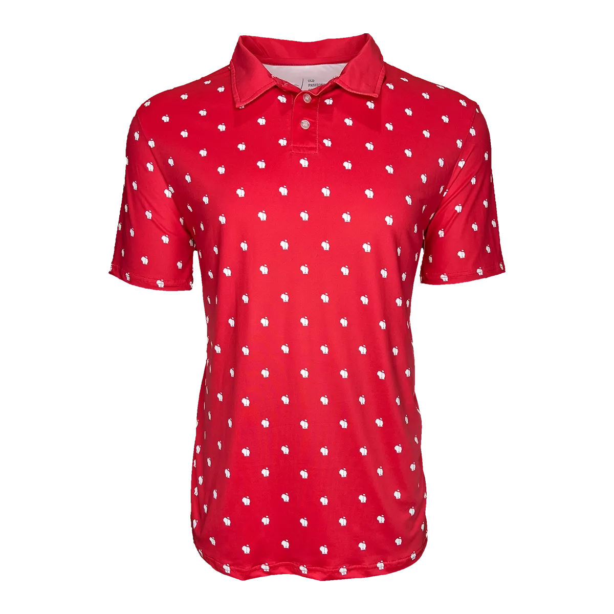 The Polka State Polo - Red w/ White States
