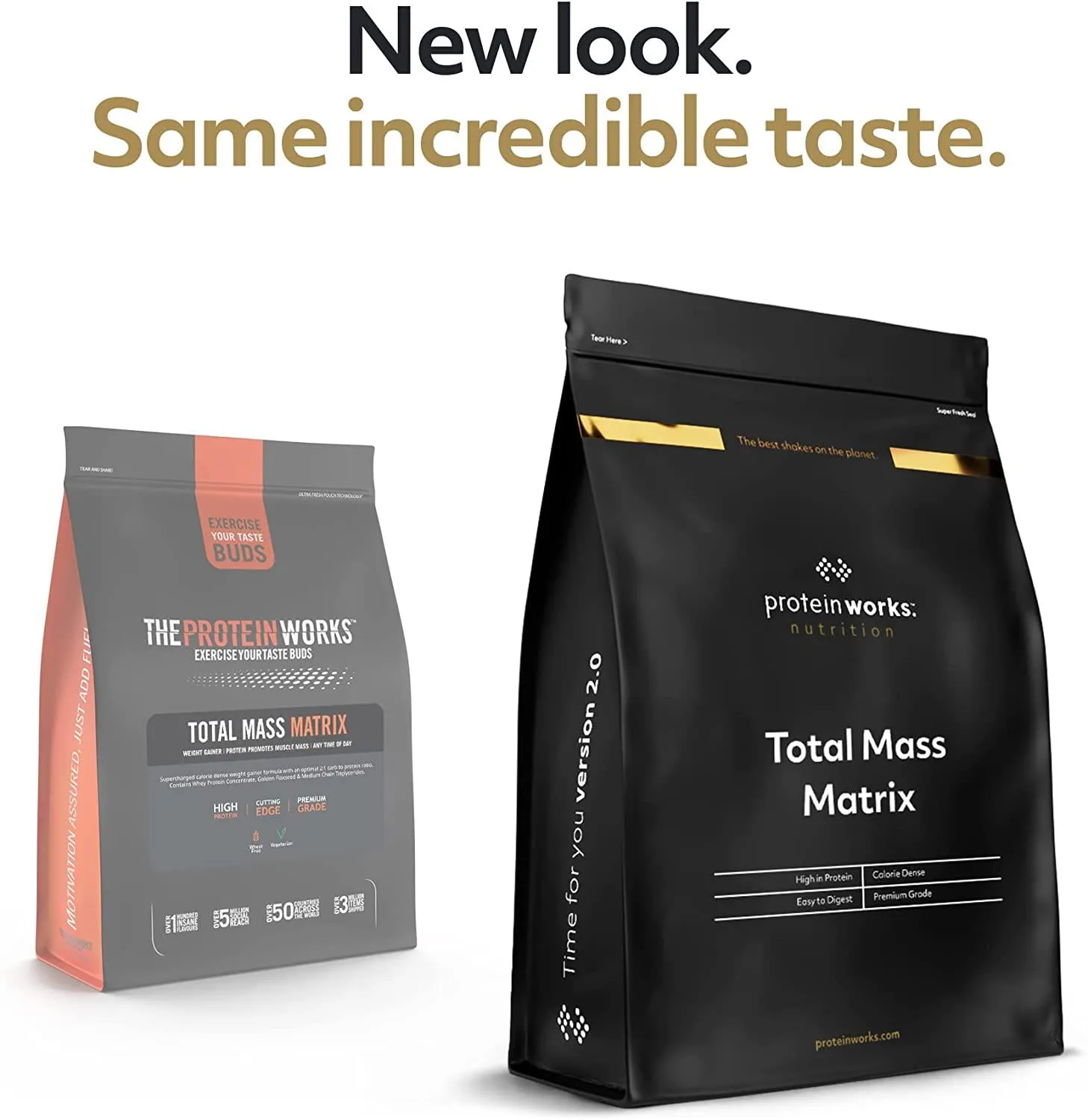 THE PROTEIN WORKS Total Mass Matrix | Mass Gainer | Calorie Dense Weight Gainer | Protein Powder | Banana Smooth | 2 Kg