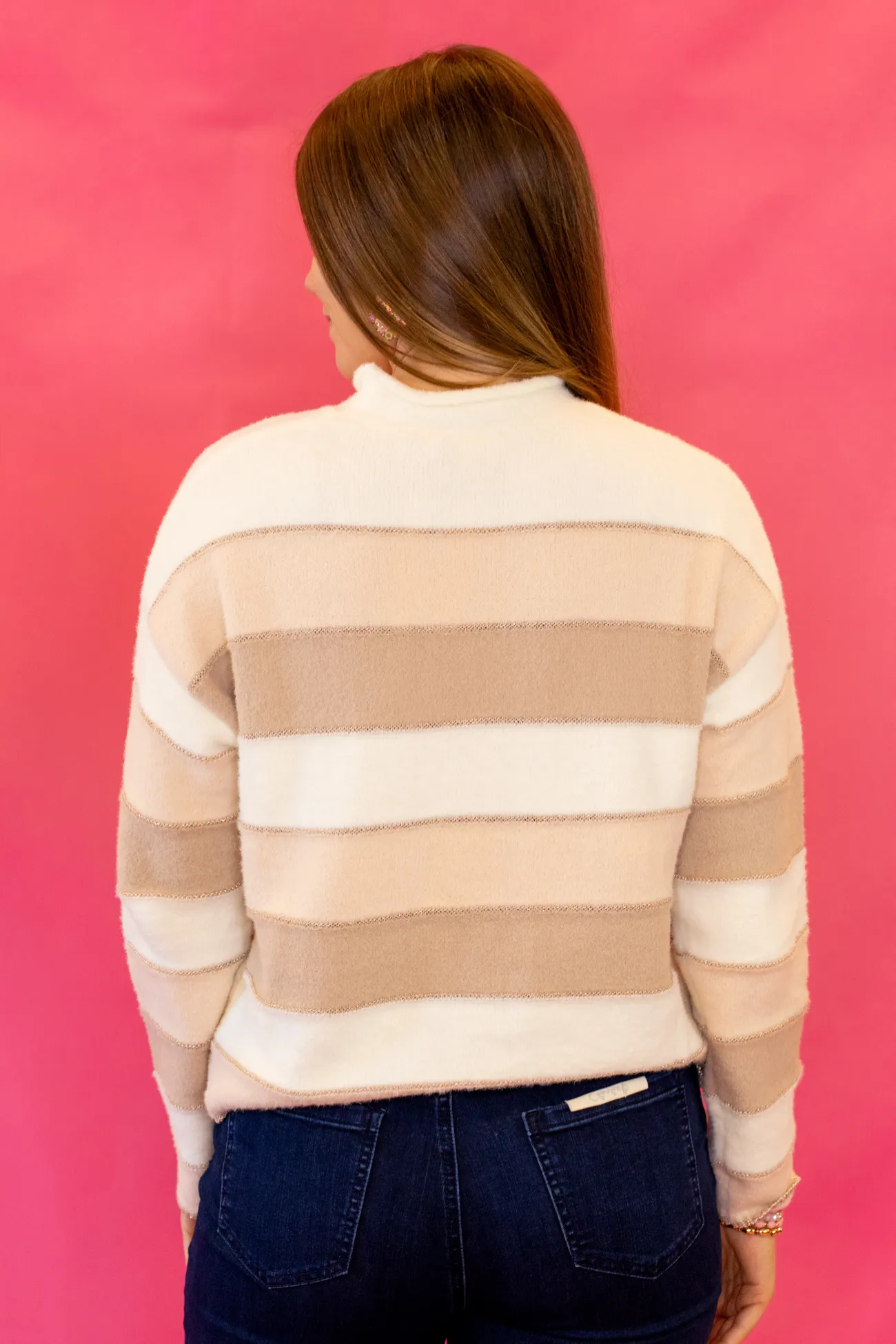 THML You Take My Breath Away Striped Sweater