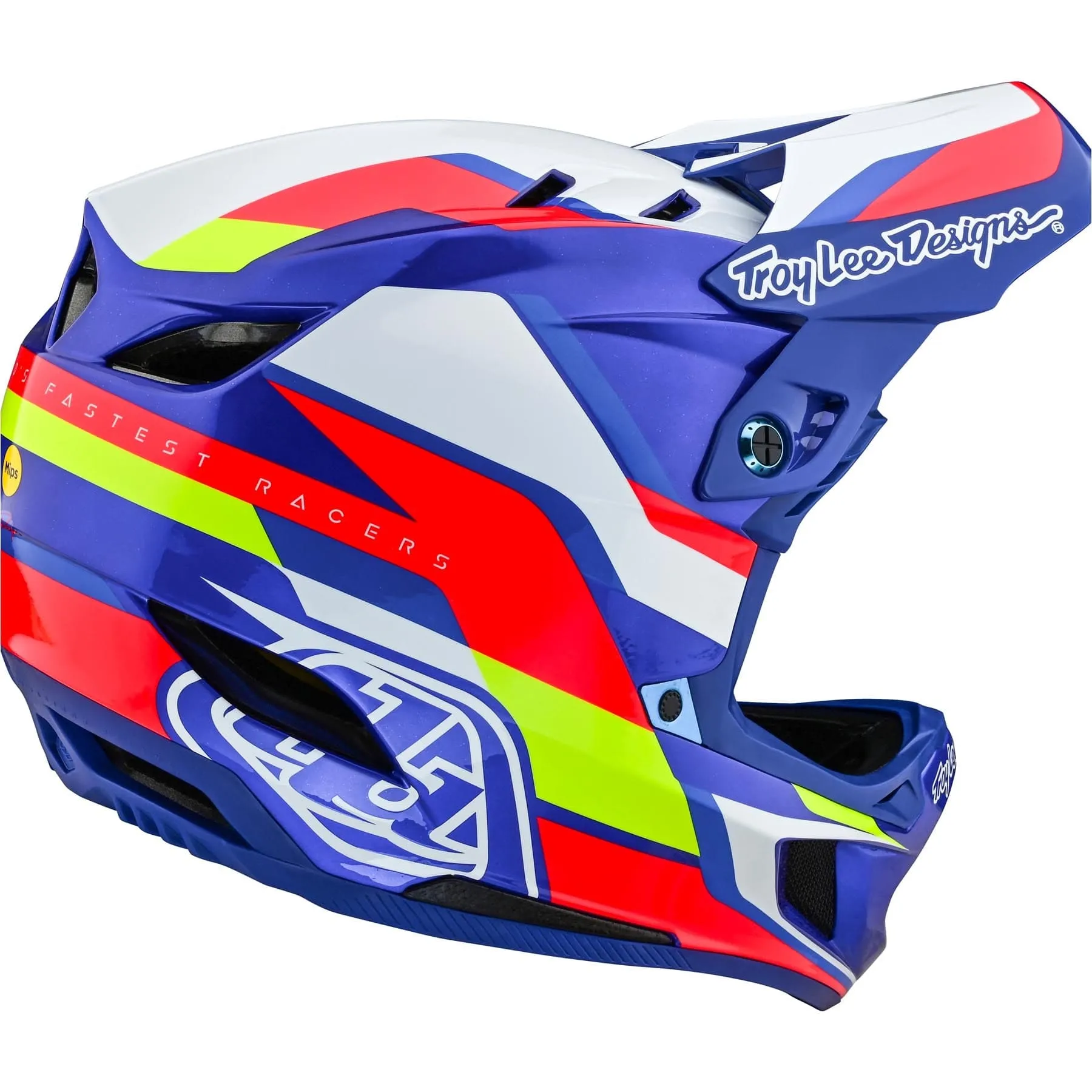 TLD D4 Composite MIPS Helmet Omega - White/Blue