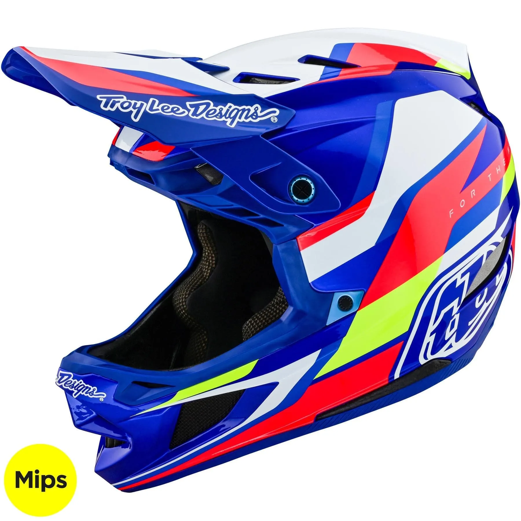 TLD D4 Composite MIPS Helmet Omega - White/Blue
