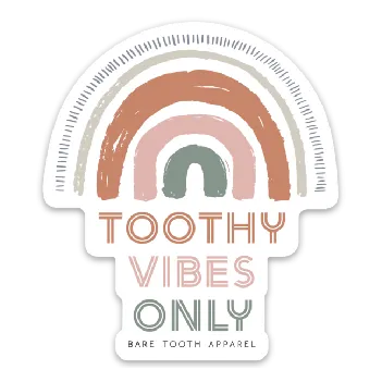 Toothy Vibes Only Sticker
