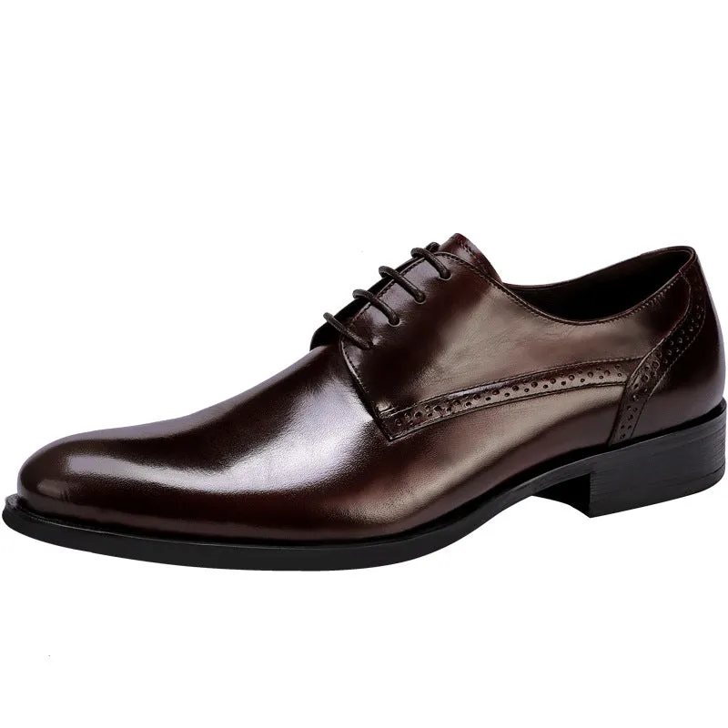 Top Layer Cowhide Men's Leather Shoes British Lace up Men's Business Leather Shoes Top Layer Cowhide Formal Shoes23107