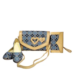 Trendy Matching Tote Bag and Clutch | Complete Your Look with Ballet Shoes Nk-198