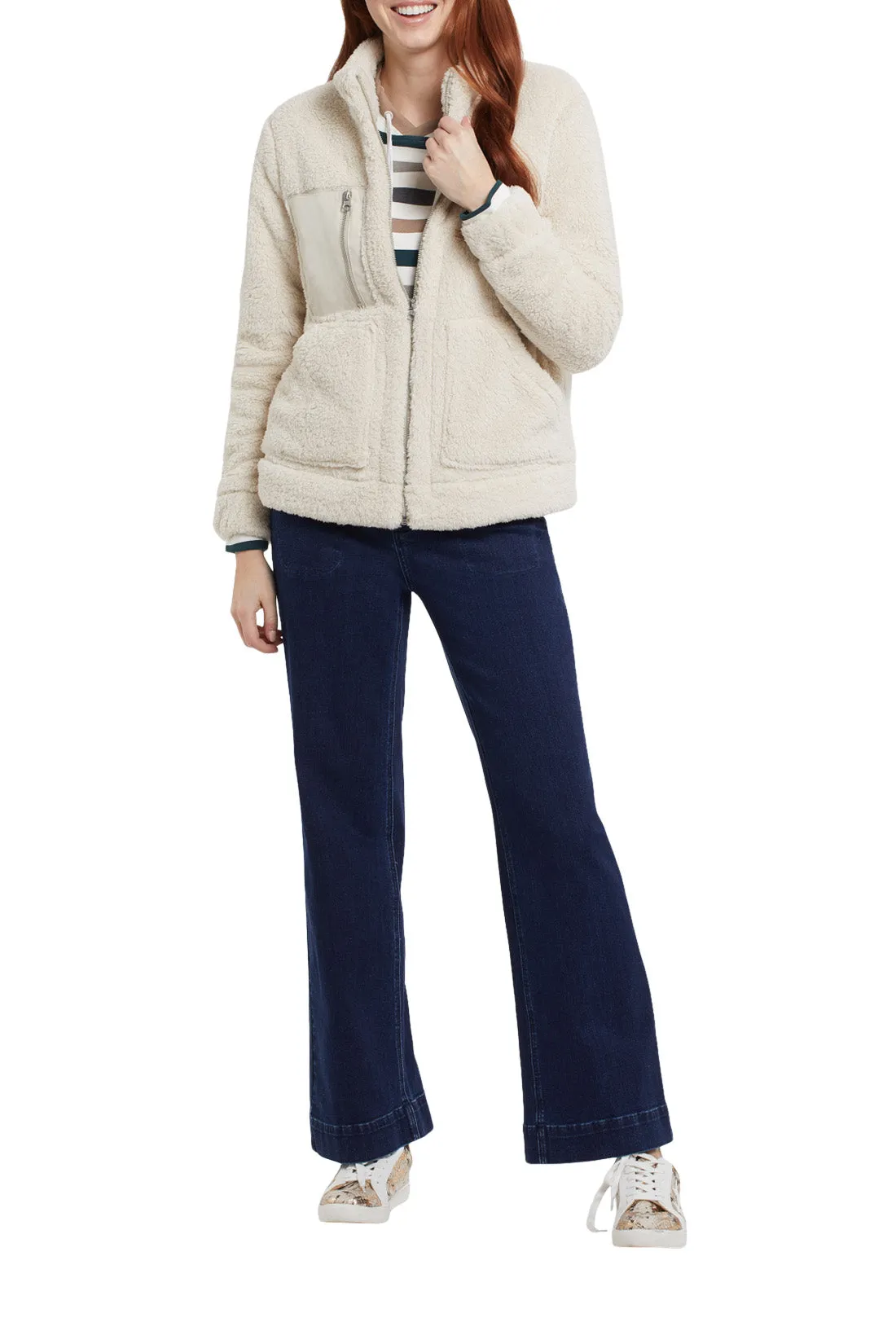 Tribal Mock Neck Zip Up Jacket