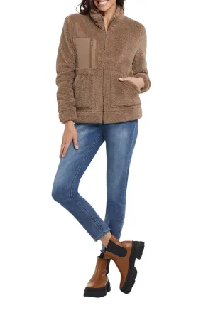 Tribal Mock Neck Zip Up Jacket